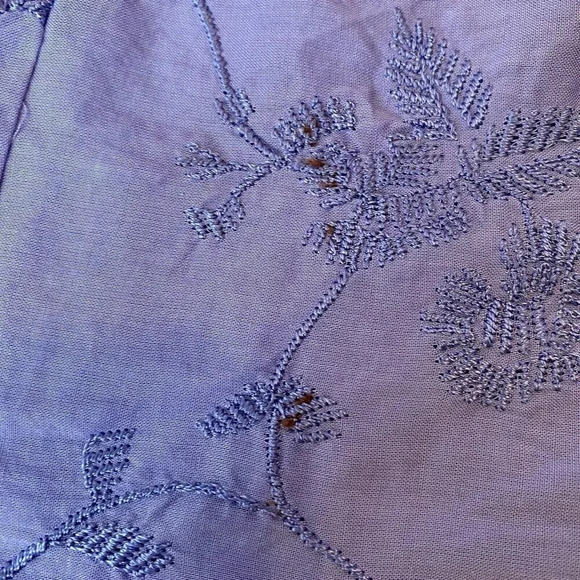 VTG Y2K Salvatore Ferragamo Flare Leg Pants Purple Floral Embroidered Lady Sz 8 - Picture 12 of 13